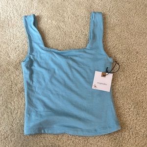 Originality blue crop top